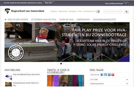 Hogeschool van Amsterdam, University of Professional Education Website