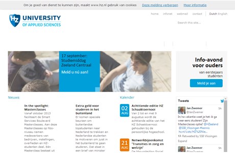 Zeeland University of Professional Education Website