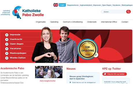 University of Professional Teacher Education PABO Zwolle Website