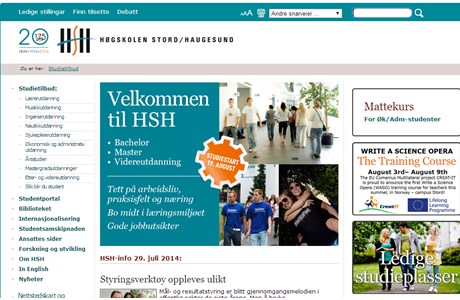 Stord/Haugesund University College Website