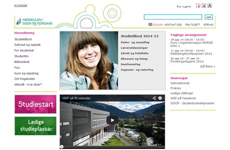 Sogn og Fjordane University College Website