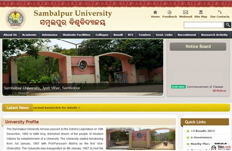 Sambalpur University Website