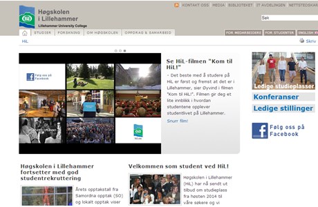 Lillehammer University College Website