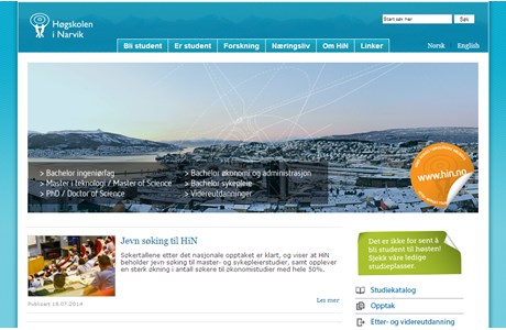 Narvik University College Website