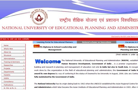 National University of Educational Planning and Administration Website