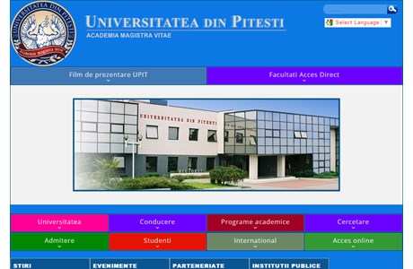 University of Pitesti Website