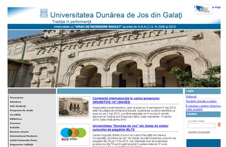 University Dunarea de Jos of Galati Website