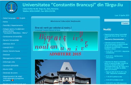 Constantin Brâncusi University of Târgu-Jiu Website