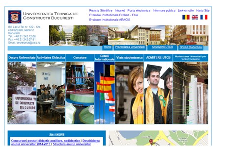 Technical University of Civil Engineering of Bucharest Website