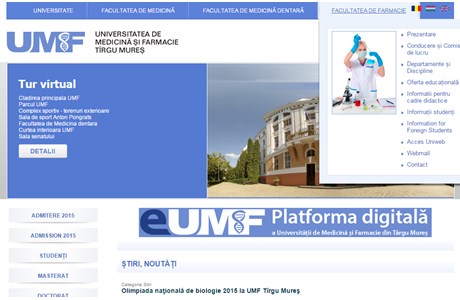 Târgu-Mures University of Medicine and Pharmacy Website