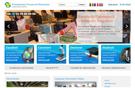 Valahia University of Targoviste Website