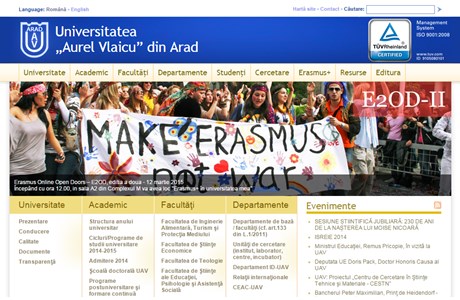 Aurel Vlaicu University of Arad Website