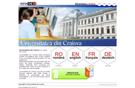 University of Craiova Website