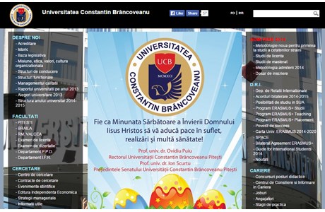 Constantin Brâncoveanu University Website