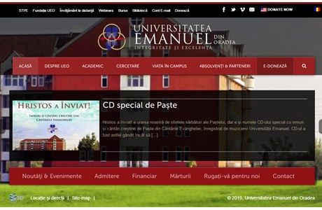 Emanuel University in Oradea Website