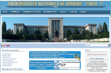 Carol I National Defense University Website