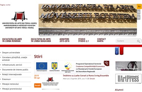 Universitatea de Artã Teatralã din Târgu-Mures Website
