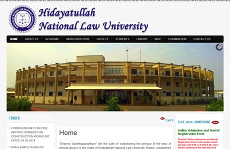 Hidayatullah National Law University Website