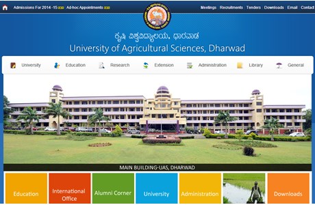University of Agricultural Sciences, Dharwad Website