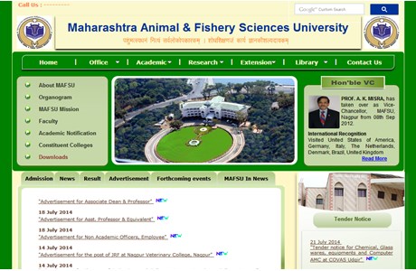 Maharashtra Animal & Fishery Sciences University Website