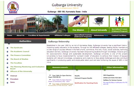Gulbarga University Website