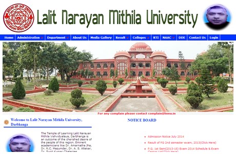 Lalit Narayan Mithila University Website