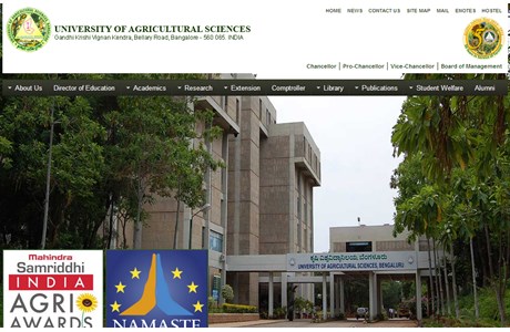 University of Agricultural Sciences, Bangalore Website
