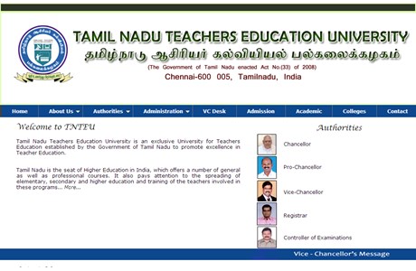 Tamil Nadu Teacher Education University Website