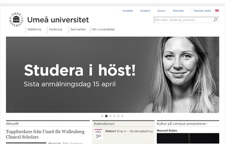 Umeå University Website