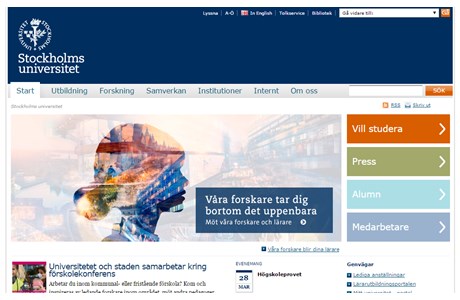 Stockholm University Website