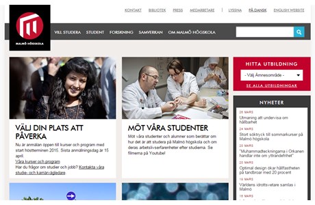 Malmö University Website