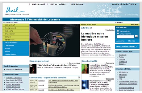 University of Lausanne Website