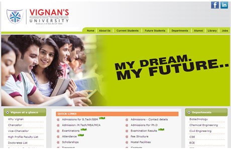 Vignan University Website