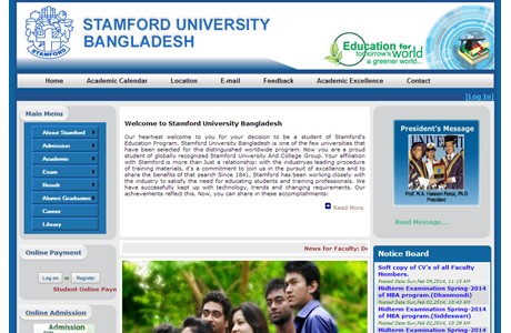 Stamford University Bangladesh Website