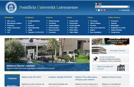 Pontifical Lateran University Website