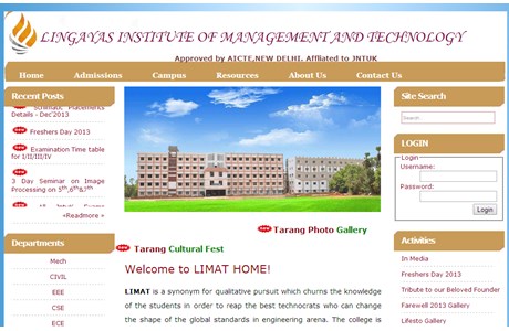 Lingaya's University Website