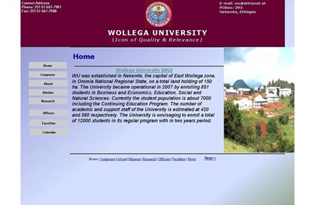 Wollega University Website