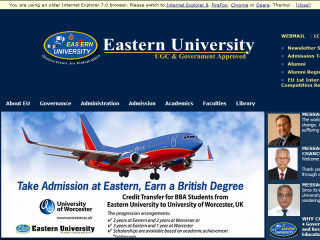Eastern University Website