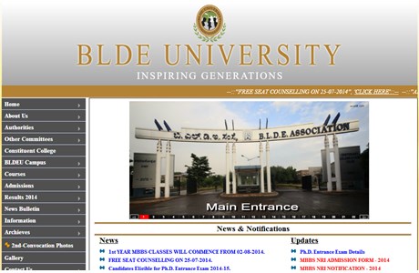 BLDE University Website