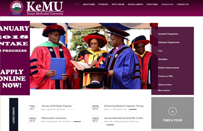 Kenya Methodist University Website