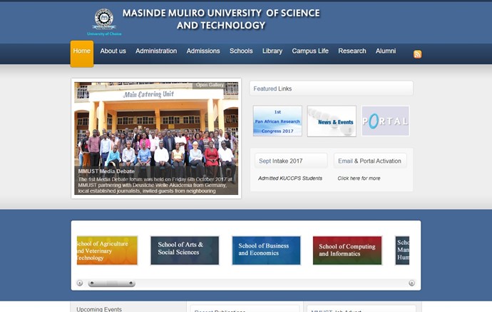 Masinde Muliro University of Science and Technology Website