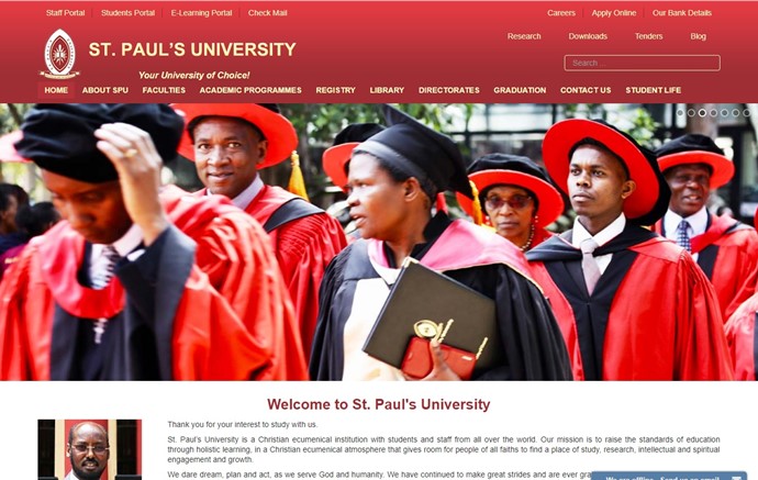 St. Paul's University Website