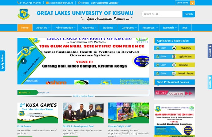 Great Lakes University of Kisumu Website