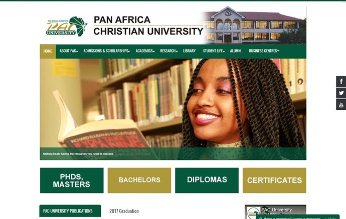 Pan Africa Christian University Website