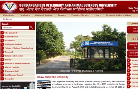Guru Angad Dev Veterinary and Animal Sciences University in India