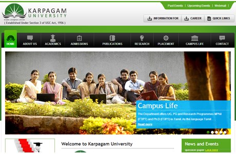 Karpagam University Website