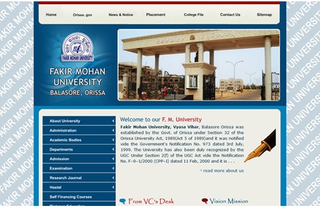 Fakir Mohan University Website