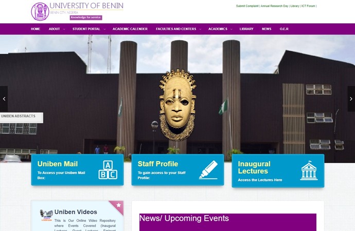 University of Benin Website