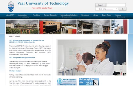 Vaal University of Technology Website