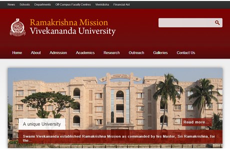 Ramakrishna Mission Vivekananda University Website